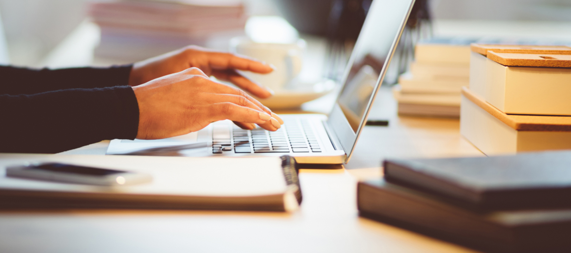 person working on a laptop